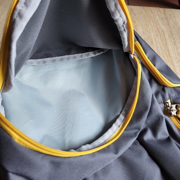 Keds Backpack Zipper Pocket Nylon Grey Yellow Unisex 13\